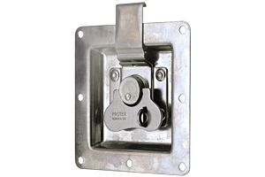 Rotary Turn Latch in Recess Dish Padlockable Stainless Steel (Natural)