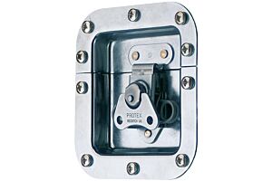 Rotary Turn Latch in Recess Dish Spring Loaded Mild Steel Zinc Plate Passivate (Silver Blue)