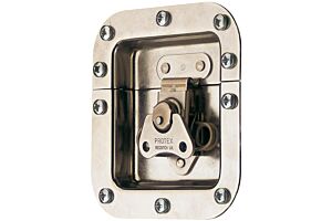 Rotary Turn Latch in Recess Dish Spring Loaded Stainless Steel (Natural)