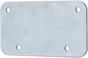 Handle Backing Plate Mild Steel Zinc Plate Passivate (Silver Blue)