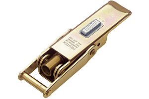 Spring Claw Latch with Safety Catch Medium Duty Mild Steel Zinc Plate Passivate (Yellow)
