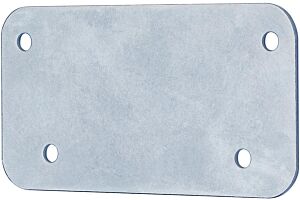 Handle Backing Plate Mild Steel Zinc Plate Passivate (Silver Blue)