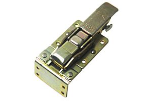 CatchBolt with 90 Degree Keeper and Safety Catch Mild Steel Zinc Plate Passivate (Yellow)