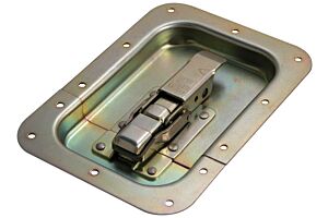 CatchBolt in Recess Dish Padlockable Mild Steel Zinc Plate Passivate (Yellow)