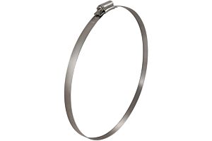 170mm-200mm Diameter Worm Drive Hose Clip High Grip Stainless Steel (Natural)