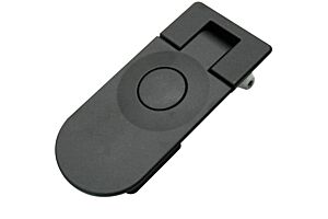 Sealed Lever Latch, Push Button, Non-Locking, Black Powder Coated