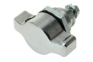 Cam Latch, Wing Style, Padlocking, Right Hand, Chrome Plated