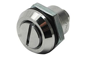 Cam Latch, Fixed Grip, Tool Operated, Slotted, Chrome Plated