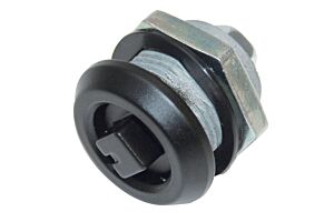 Cam Latch, Fixed Grip, Tool Operated, 8 Square, Black Powder Coated