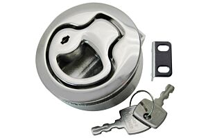 Push To Close Latch, Locking, Stainless Steel 316