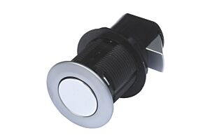 Push To Close Latch, Round, Chrome