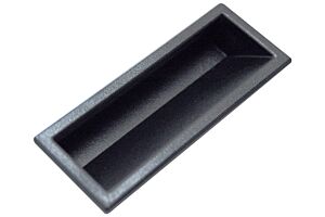 Handle, Small Flush Pull, 1.0mm to 1.4mm Black ABS Plastic