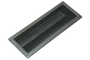Handle, Small Flush Pull, 1.4mm to 1.8mm Black ABS Plastic