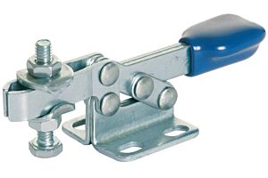Toggle Clamp Horizontal Action Adjustable Bar Mild Steel Zinc Plate Passivate (Silver Blue)