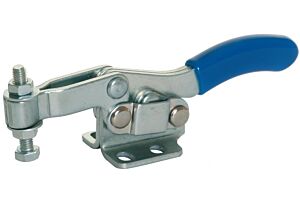 Toggle Clamp Horizontal Action Mild Steel Zinc Plate Passivate (Silver Blue)