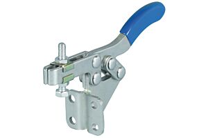 Toggle Clamp Horizontal Action Adjustable Bar Mild Steel Zinc Plate Passivate (Silver Blue)