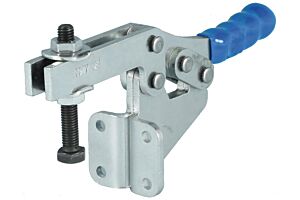 Toggle Clamp Horizontal Action Adjustable Bar Mild Steel Zinc Plate Passivate (Silver Blue)