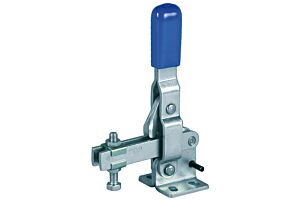 Toggle Clamp Vertical Action Adjustable Bar Mild Steel Zinc Plate Passivate (Silver Blue)