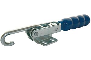 Toggle Clamp Horizontal Draw Action Mild Steel Zinc Plate Passivate (Silver Blue)