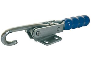 Toggle Clamp Horizontal Draw Action Mild Steel Zinc Plate Passivate (Silver Blue)