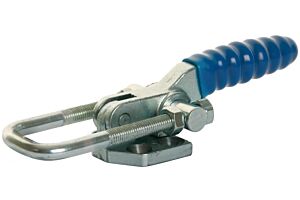 Toggle Clamp Horizontal Draw Action Mild Steel Zinc Plate Passivate (Silver Blue)