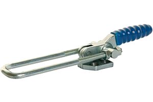 Toggle Clamp Horizontal Draw Action Mild Steel Zinc Plate Passivate (Silver Blue)