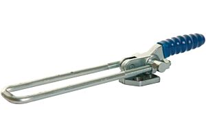Toggle Clamp Horizontal Draw Action Mild Steel Zinc Plate Passivate (Silver Blue)