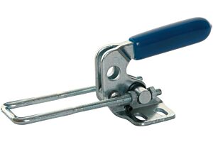Toggle Clamp Horizontal Draw Action Mild Steel Zinc Plate Passivate (Silver Blue)