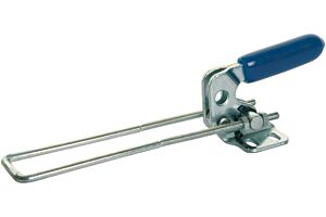Toggle Clamp Horizontal Draw Action Mild Steel Zinc Plate Passivate (Silver Blue)