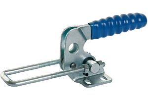 Toggle Clamp Horizontal Draw Action Mild Steel Zinc Plate Passivate (Silver Blue)