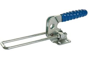 Toggle Clamp Horizontal Draw Action Mild Steel Zinc Plate Passivate (Silver Blue)