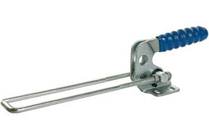 Toggle Clamp Horizontal Draw Action Mild Steel Zinc Plate Passivate (Silver Blue)