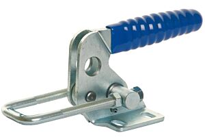 Toggle Clamp Horizontal Draw Action Mild Steel Zinc Plate Passivate (Silver Blue)
