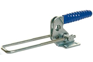 Toggle Clamp Horizontal Draw Action Mild Steel Zinc Plate Passivate (Silver Blue)