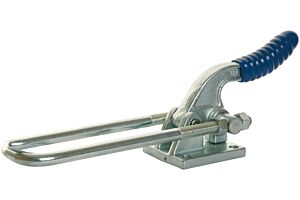 Toggle Clamp Horizontal Draw Action Mild Steel Zinc Plate Passivate (Silver Blue)