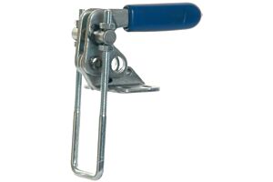 Toggle Clamp Vertical Draw Action Mild Steel Zinc Plate Passivate (Silver Blue) 90 Degree