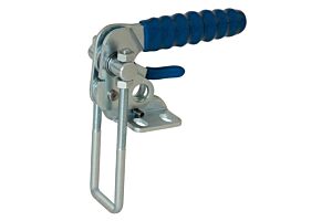 Toggle Clamp Vertical Draw Action With Safety Catch Mild Steel Zinc Plate Passivate (Silver Blue) 90 Degree