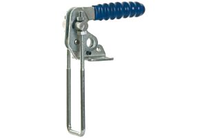 Toggle Clamp Vertical Draw Action Mild Steel Zinc Plate Passivate (Silver Blue) 90 Degree