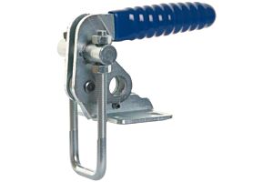 Toggle Clamp Vertical Draw Action Mild Steel Zinc Plate Passivate (Silver Blue) 90 Degree