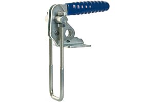 Toggle Clamp Vertical Draw Action Mild Steel Zinc Plate Passivate (Silver Blue) 90 Degree