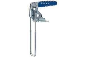 Toggle Clamp Vertical Draw Action Mild Steel Zinc Plate Passivate (Silver Blue) 90 Degree